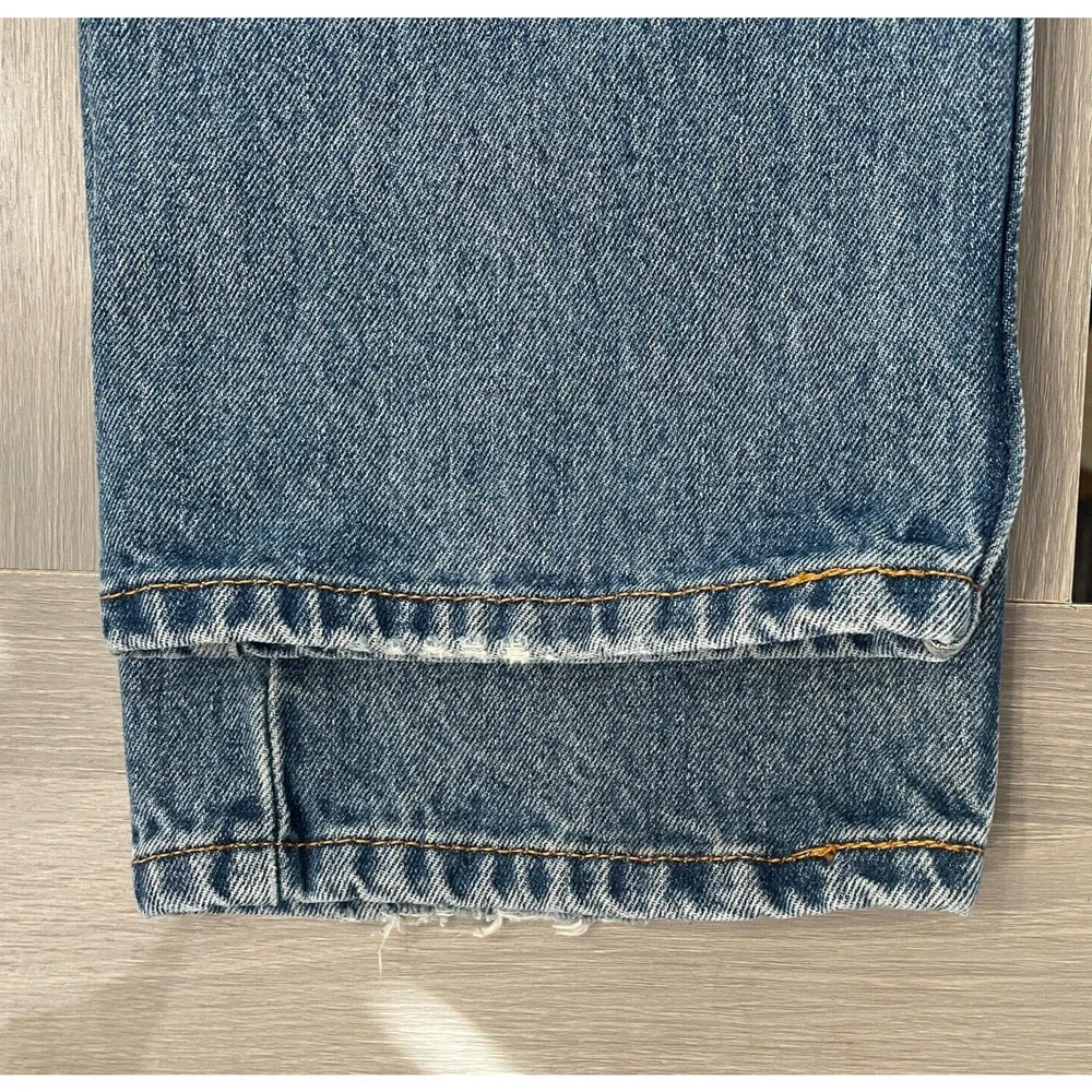 Levis Jeans Men's 505 33x36 Regular Straight Denim Work Pant Medium Stone Cotton